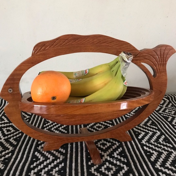 Fruit 🍎 🍇 wooden bowl - Picture 2 of 7